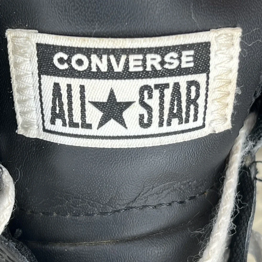 Converse Pro‎ Blazer Youth 6.5 Black Leather High Top Sneakers Boys Girls Shoes